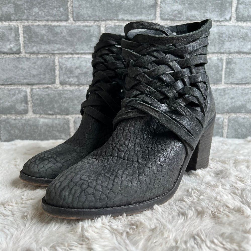 Free People Strappy Carrera Heels Booties Size 40